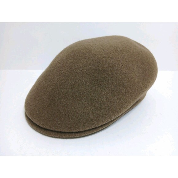 Huckel Bora Super 100% Wool Felt Brown Medium Cap Czech Republic Cabbie Newsboy - Picture 1 of 9